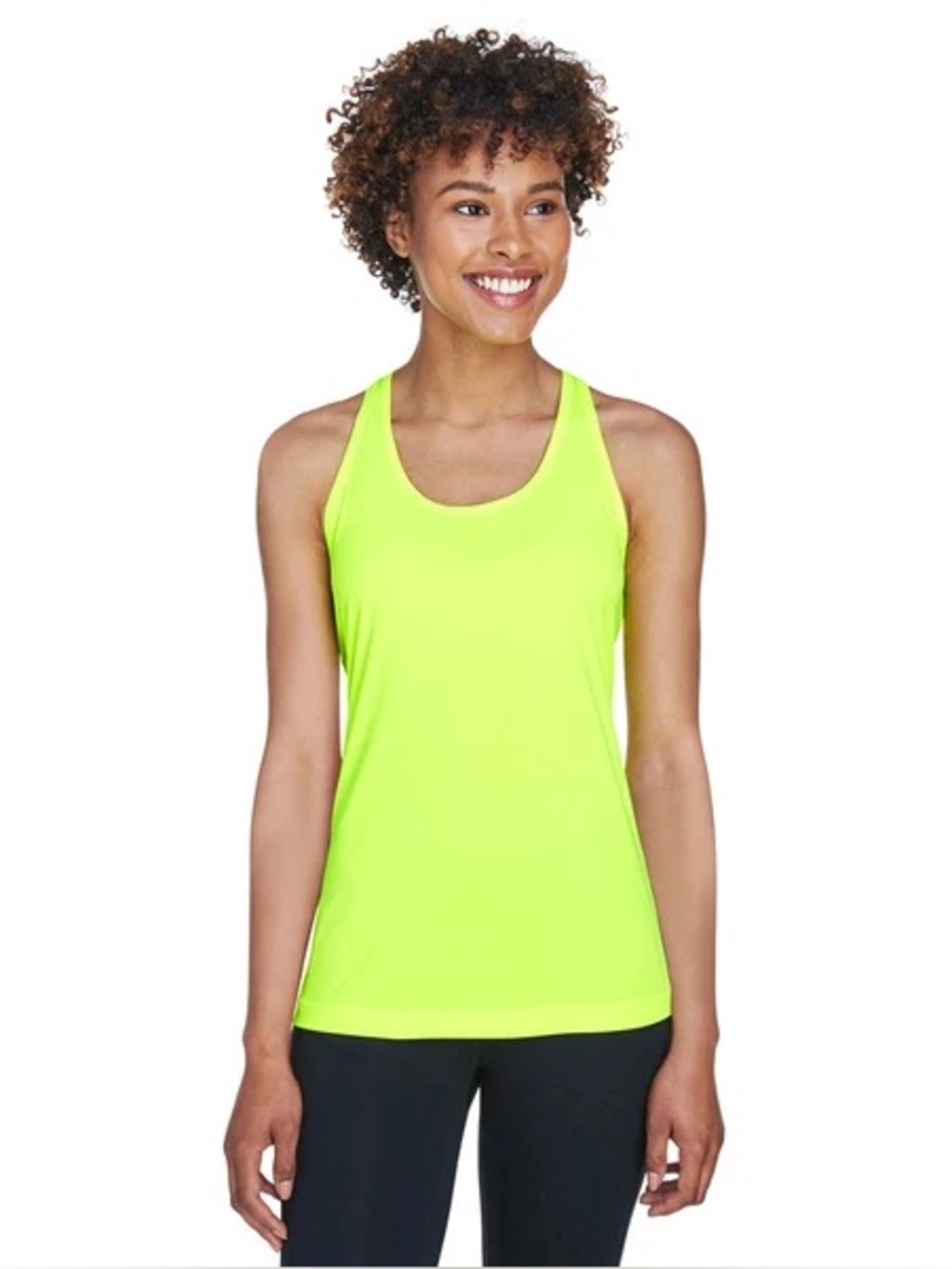 Nike Women’s Neon Racerback Tank Top in High-Vis Yellow